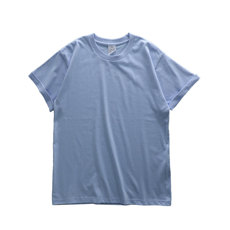 Men's Summer Short Sleeve Tee Casual T-shirt Light Blue